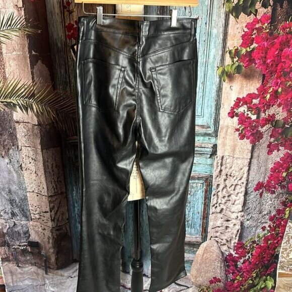Gap NWT faux leather Cheeky Straight Sky High pants, size 8 R - Picture 7 of 13